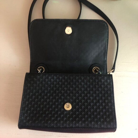 TORY BURCH Leather Quilted Diamond Black Crossbody Bag - Picture 10 of 11